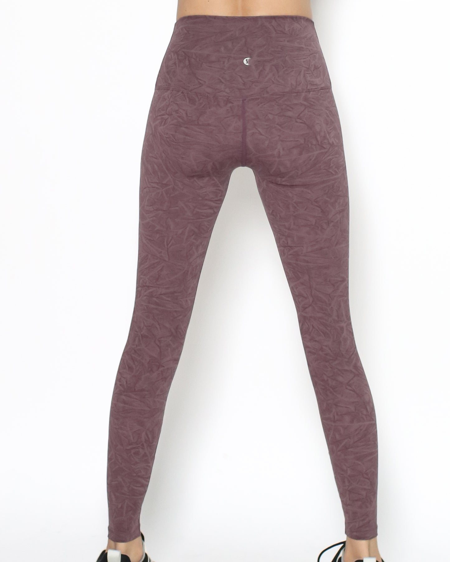 purple patterned cropped leggings *pre-order*