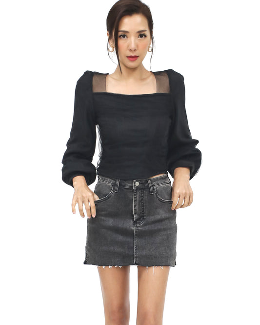 black mesh layer top *pre-order*