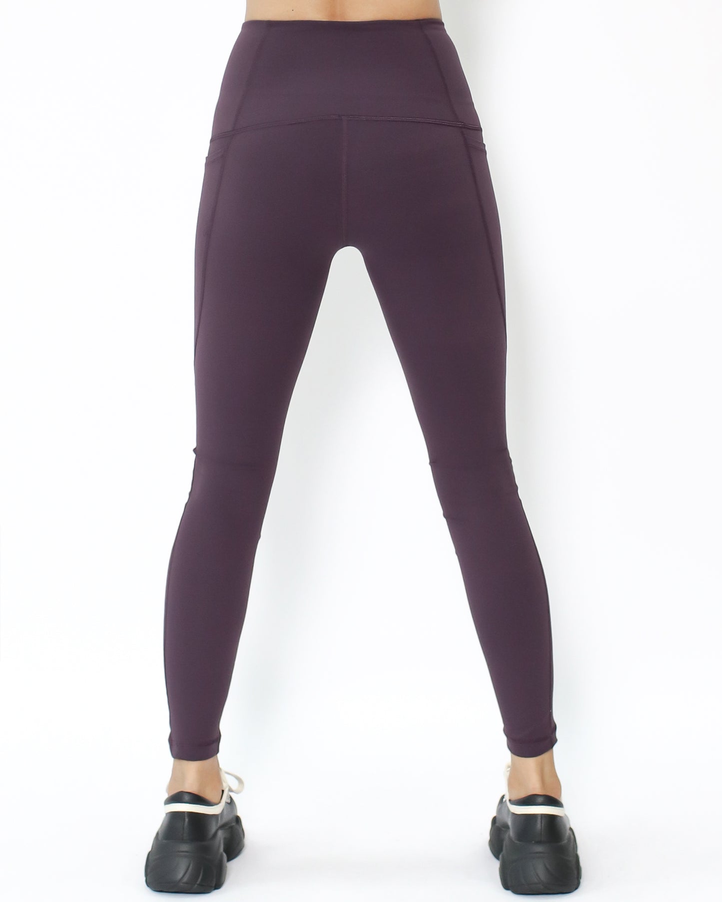 purple seams sports ankle length leggings with pockets *pre-order*