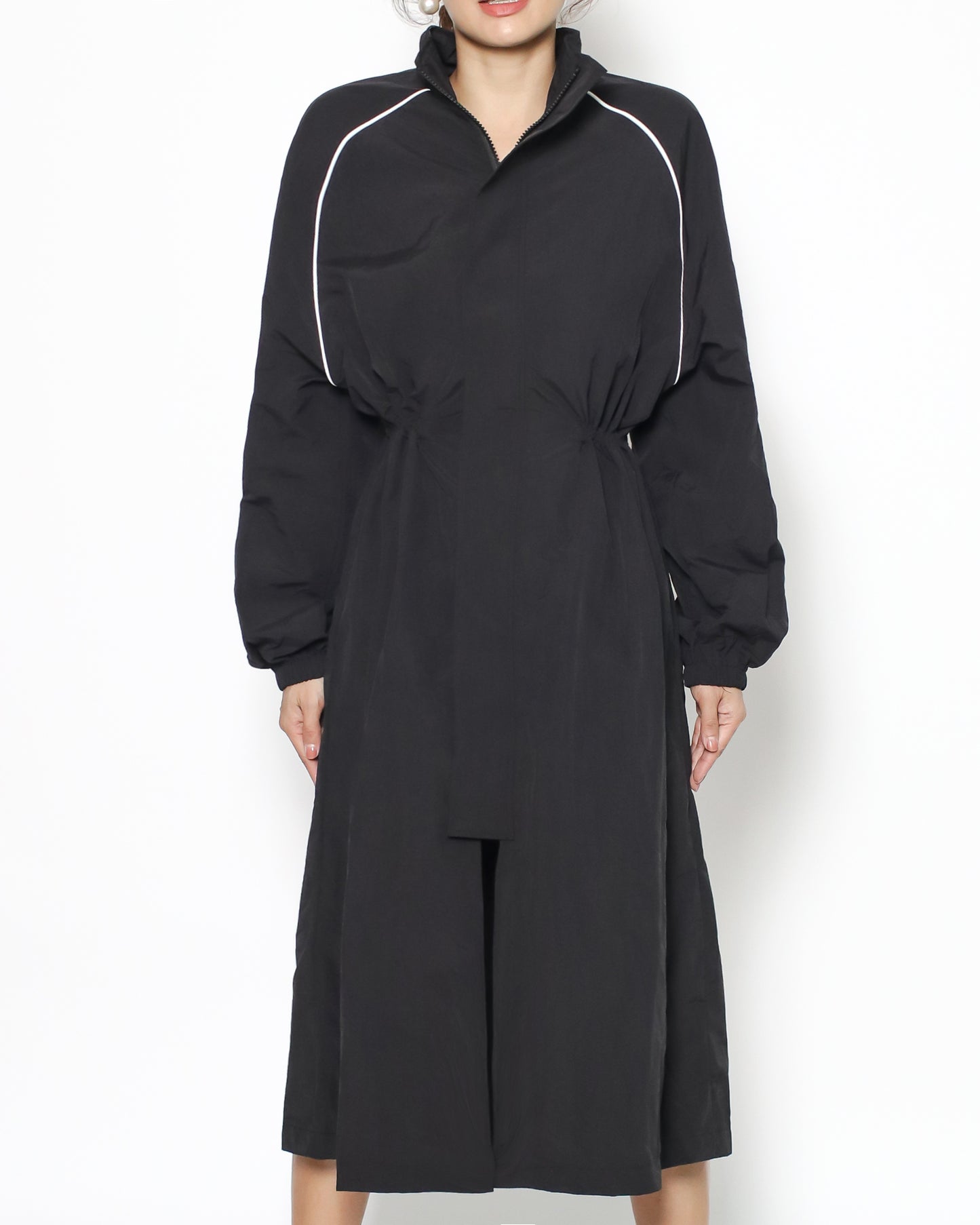 black & ivory line tech midi jacket *pre-order*