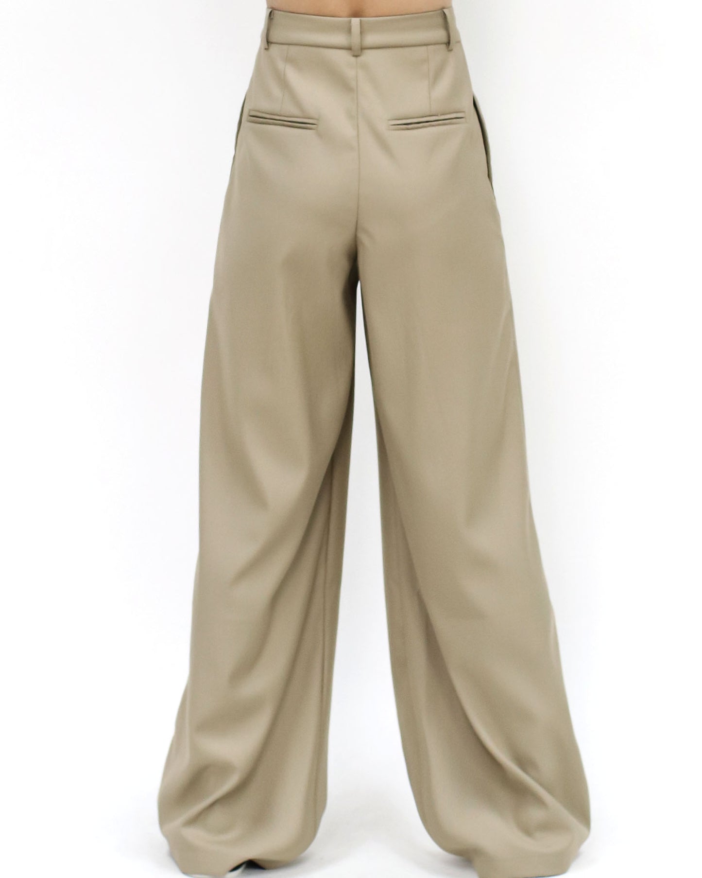 beige wide leg pants *pre-order*