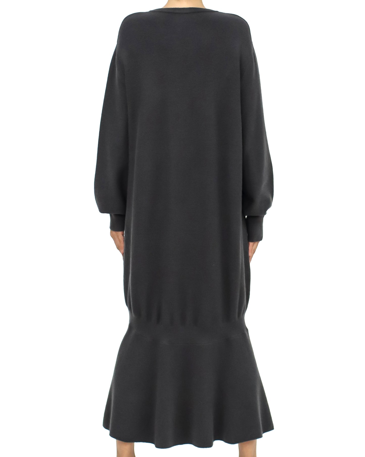 dark grey flare knitted dress *pre-order*