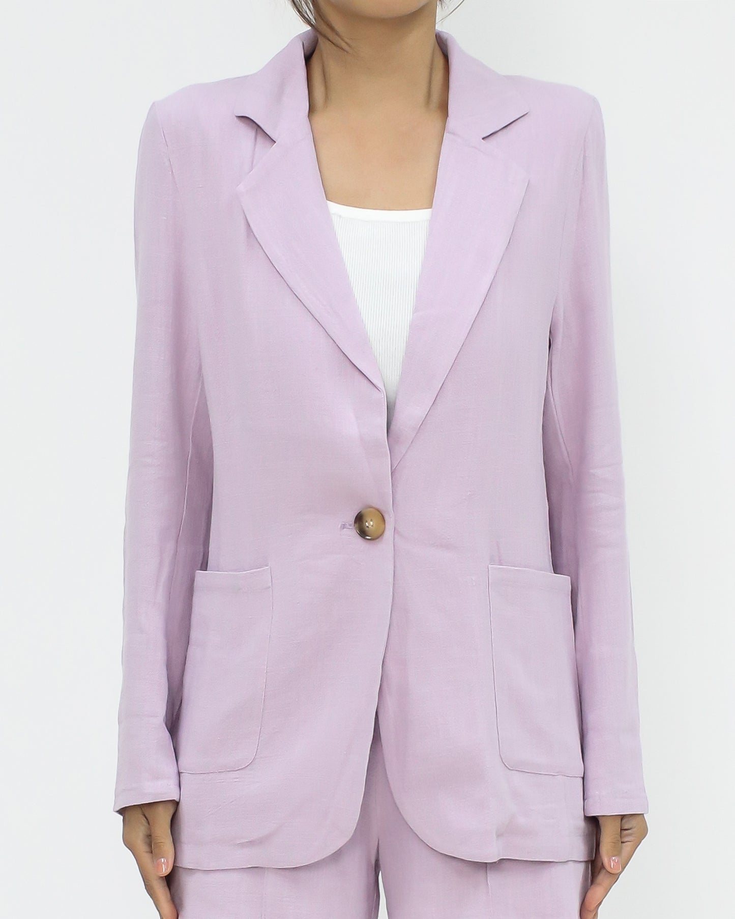 lilac linen blazer & shorts set *pre-order*