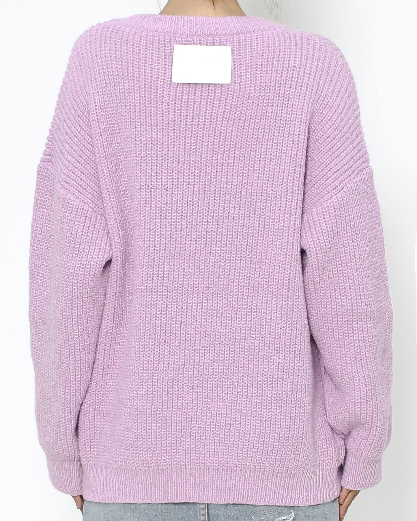 lilac heart knitted top *pre-order*
