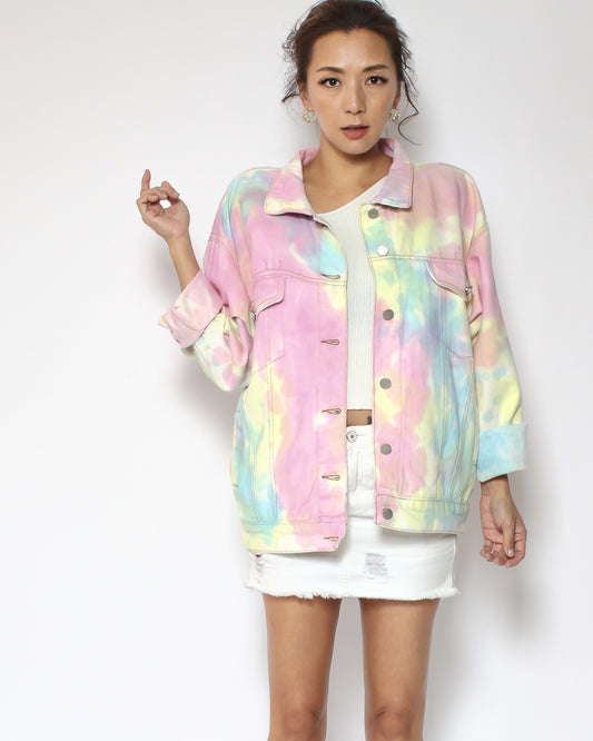 colours tie-dye denim jacket *pre-order*