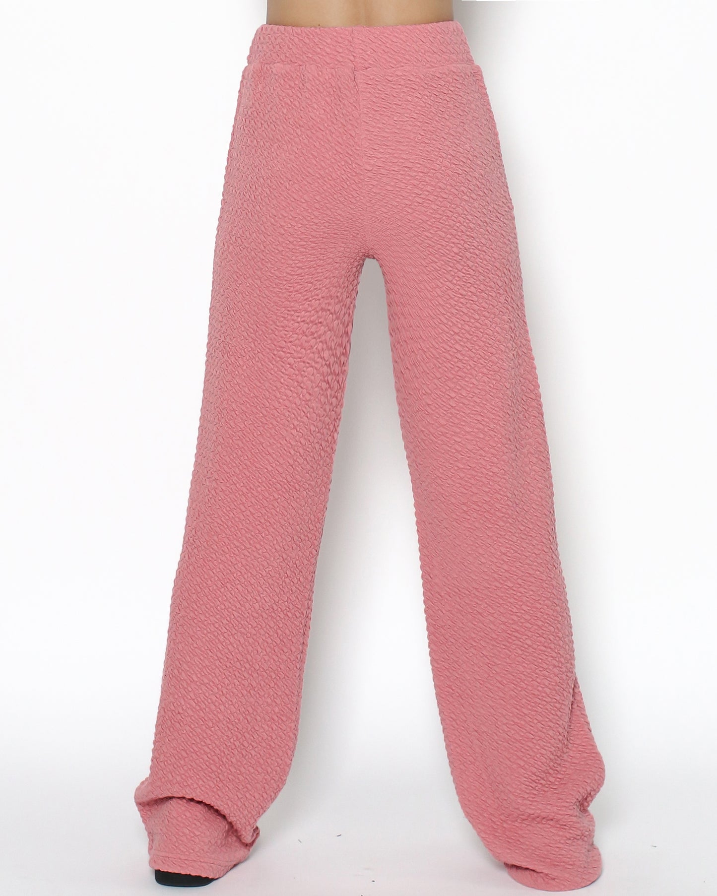 粉色紋理針織褲*預購*
