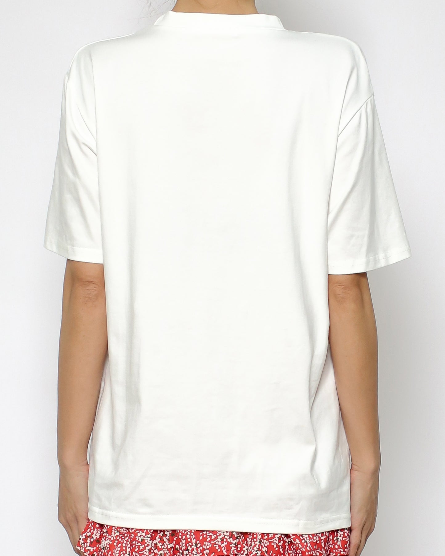 象牙紅珍珠心形 T 卹 *預購*