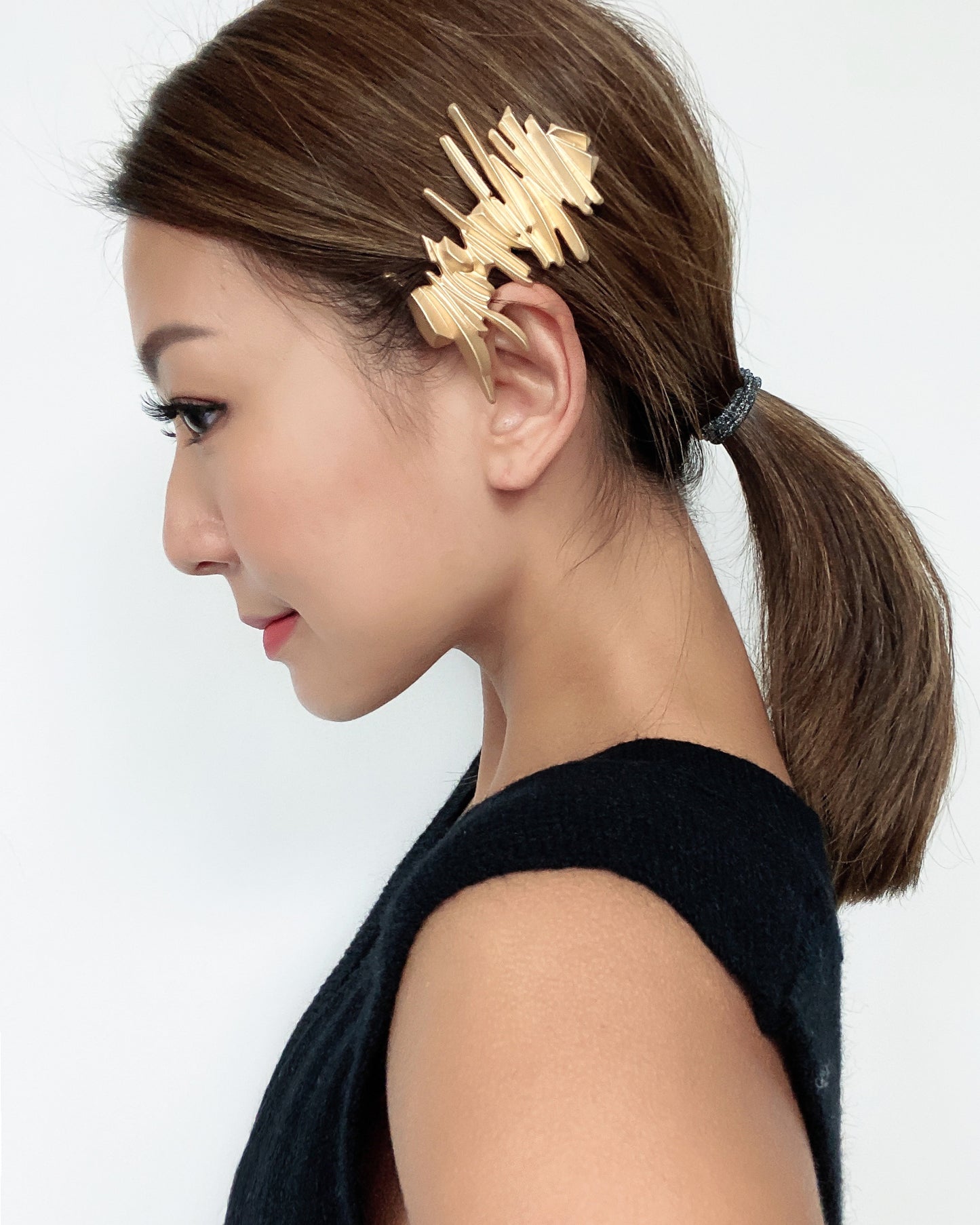 gold asymmetric hair clip *pre-order*