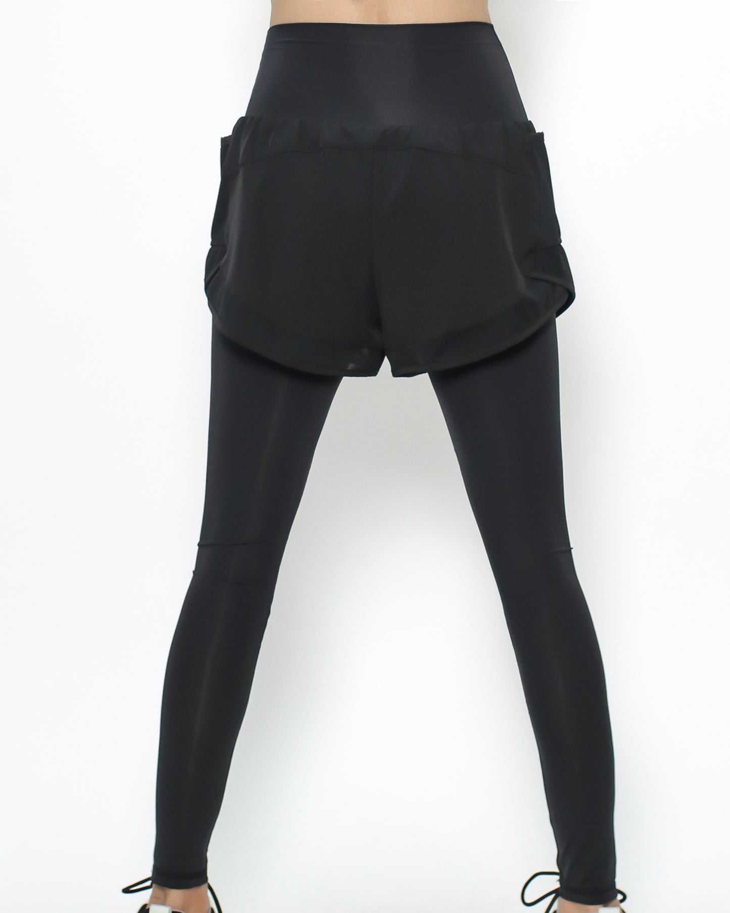 black mesh shorts & sports long leggings *pre-order*
