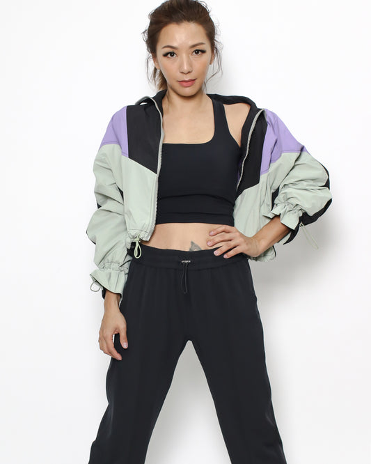 black lilac & green cropped sports jacket *pre-order*