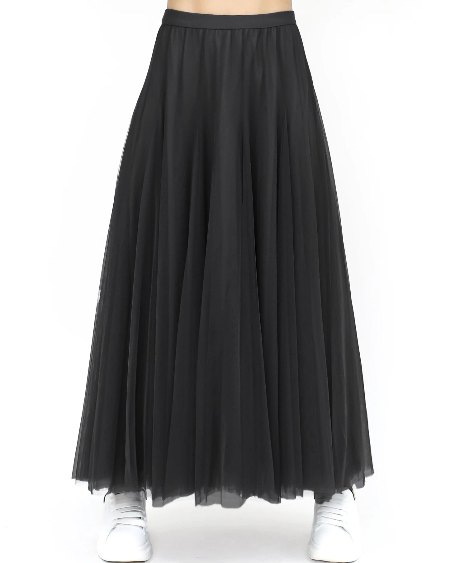 black longline mesh skirt *pre-order*