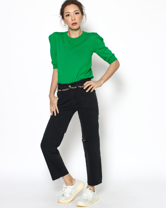 green knitted top *pre-order*