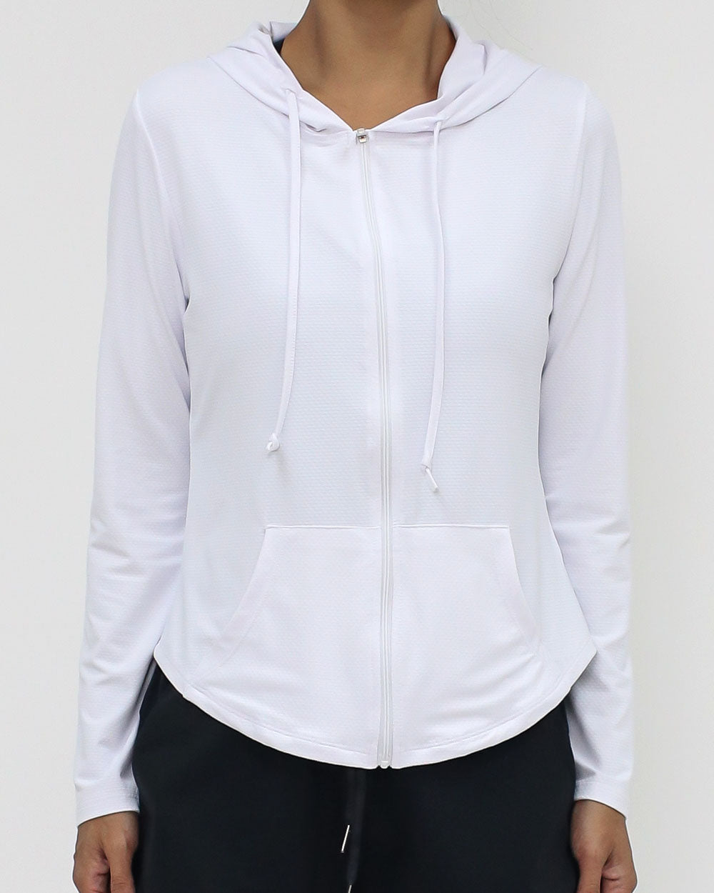ivory hoodie zipper sports soft jacket *pre-order*