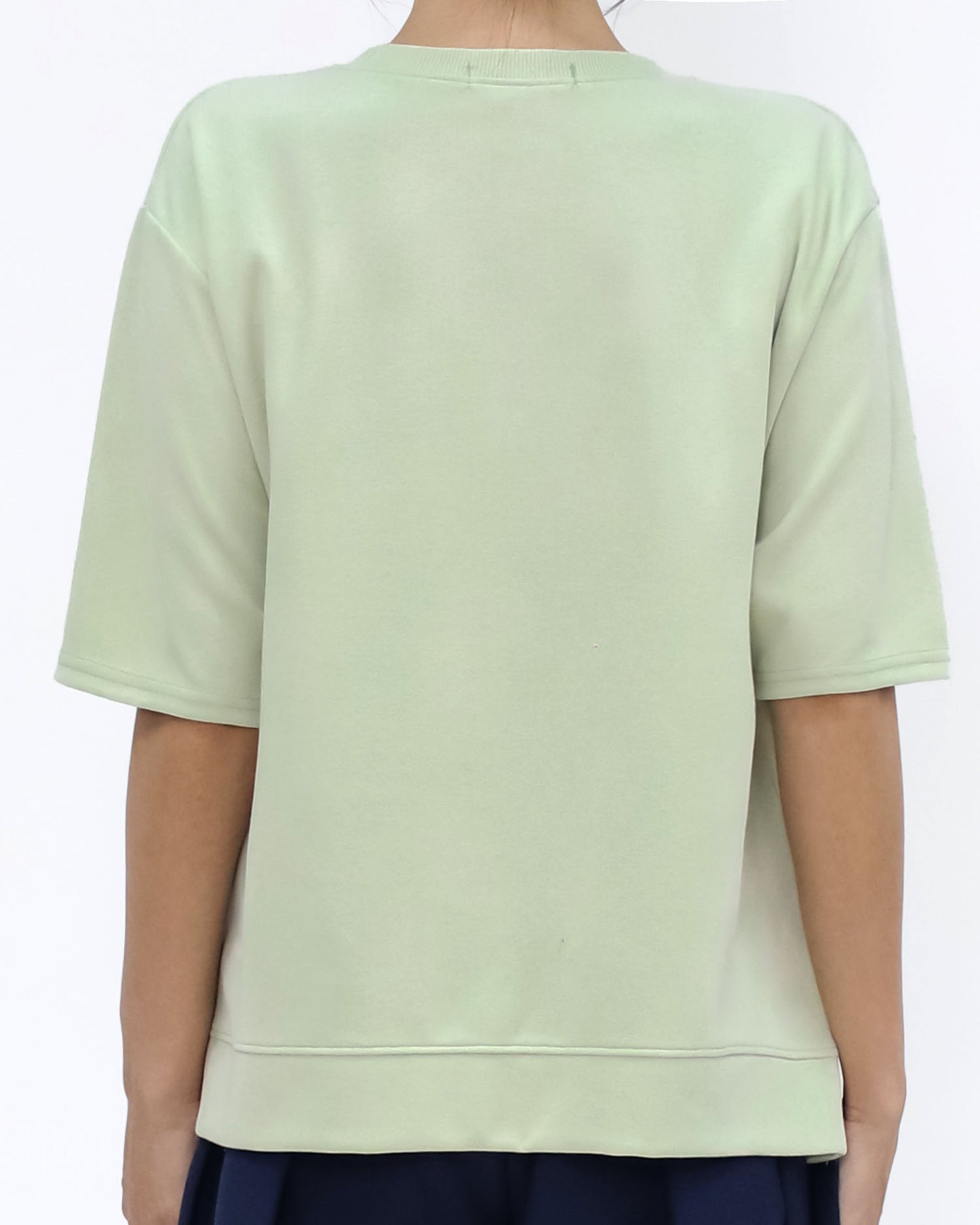 light green pocket sweat tee