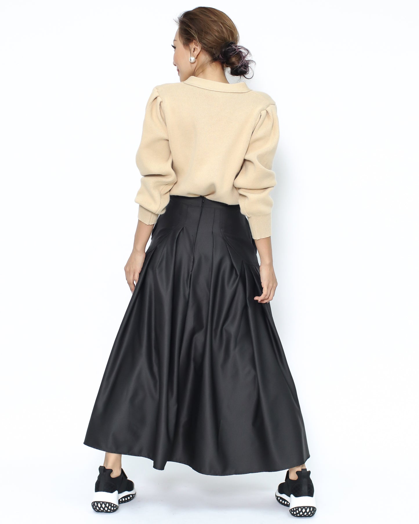 black tech flare skirt *pre-order*