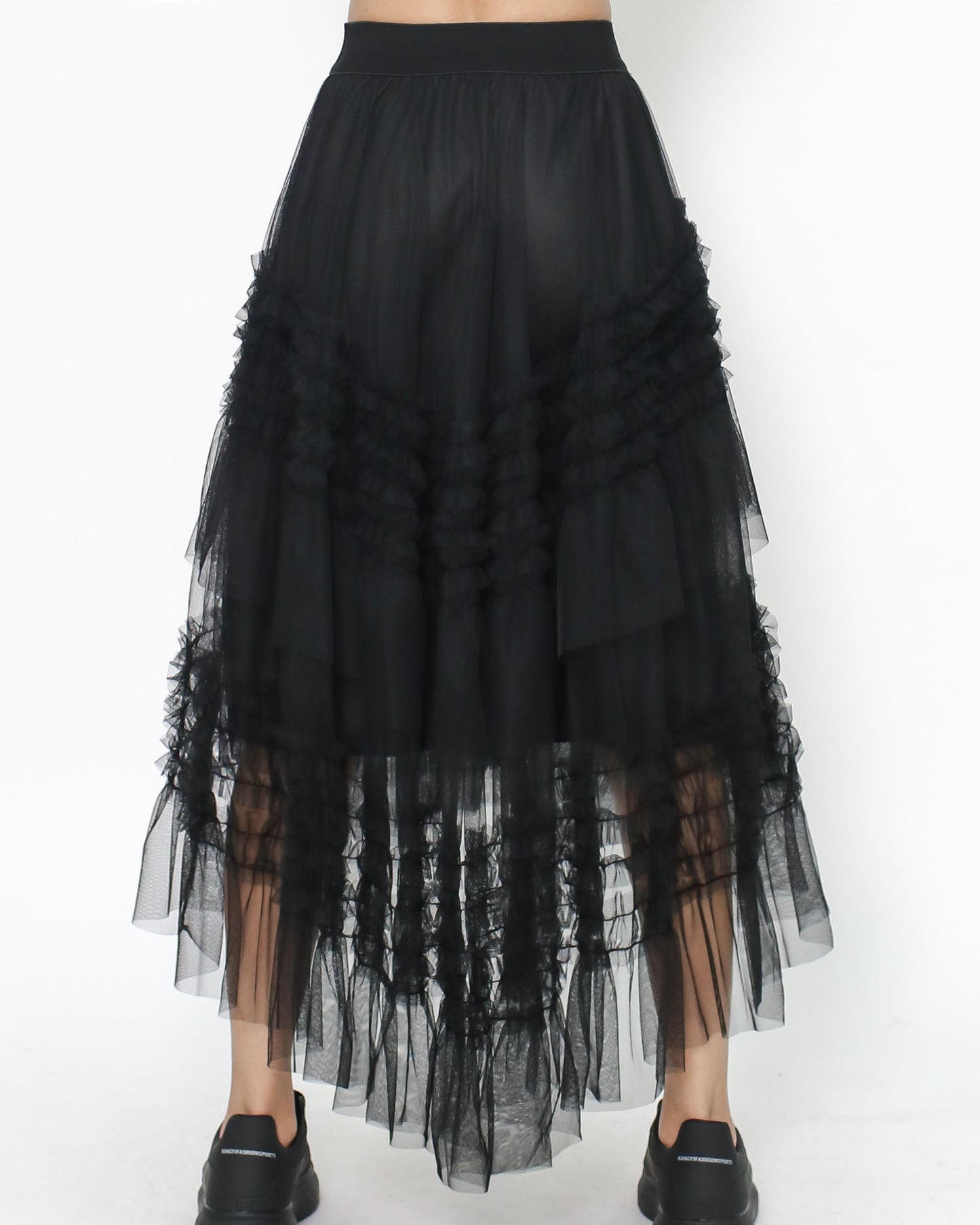 black ruffles mesh skirt *pre-order*