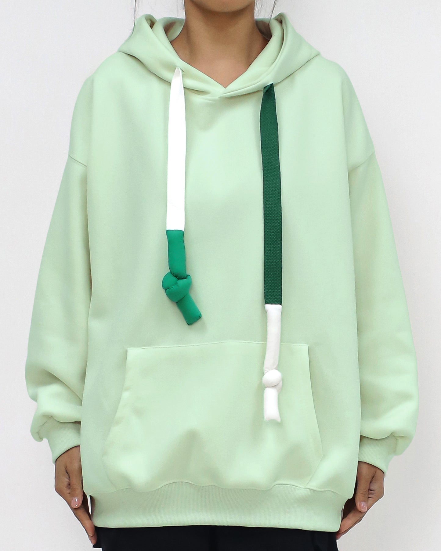 light green hoodie w/ green rope straps sweatshirt *pre-order*