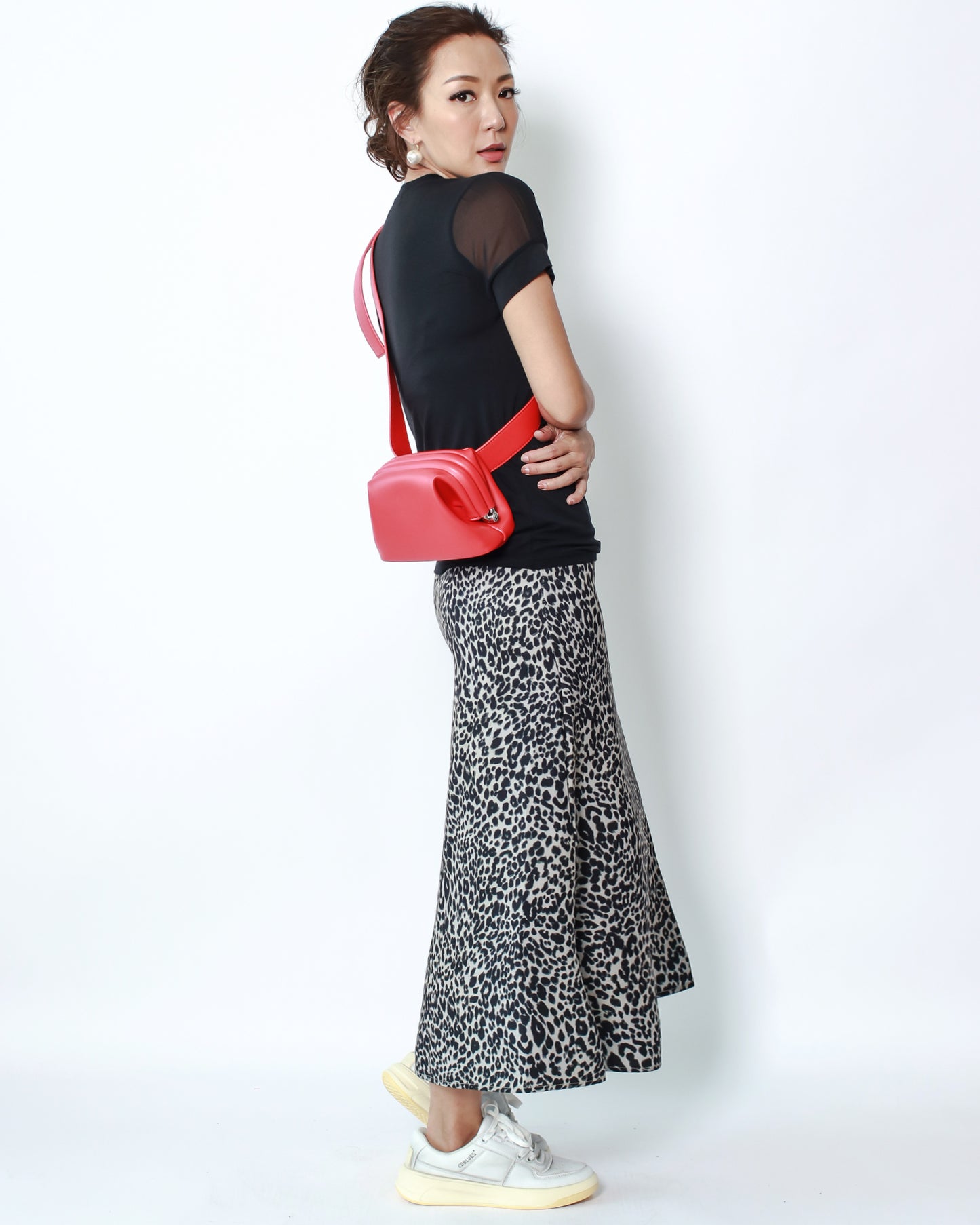 red PU leather waist bag *pre-order*