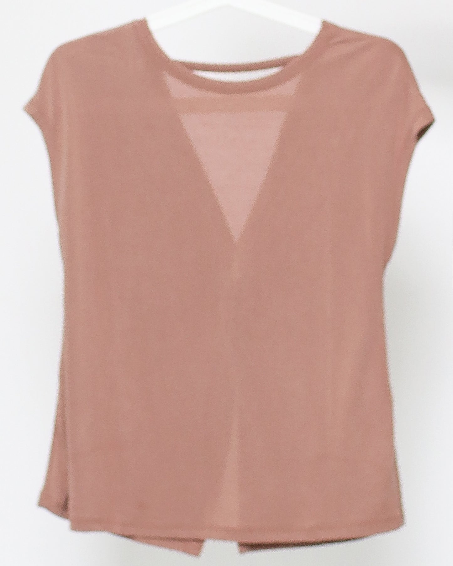 dusty pink ruched back tee *pre-order*