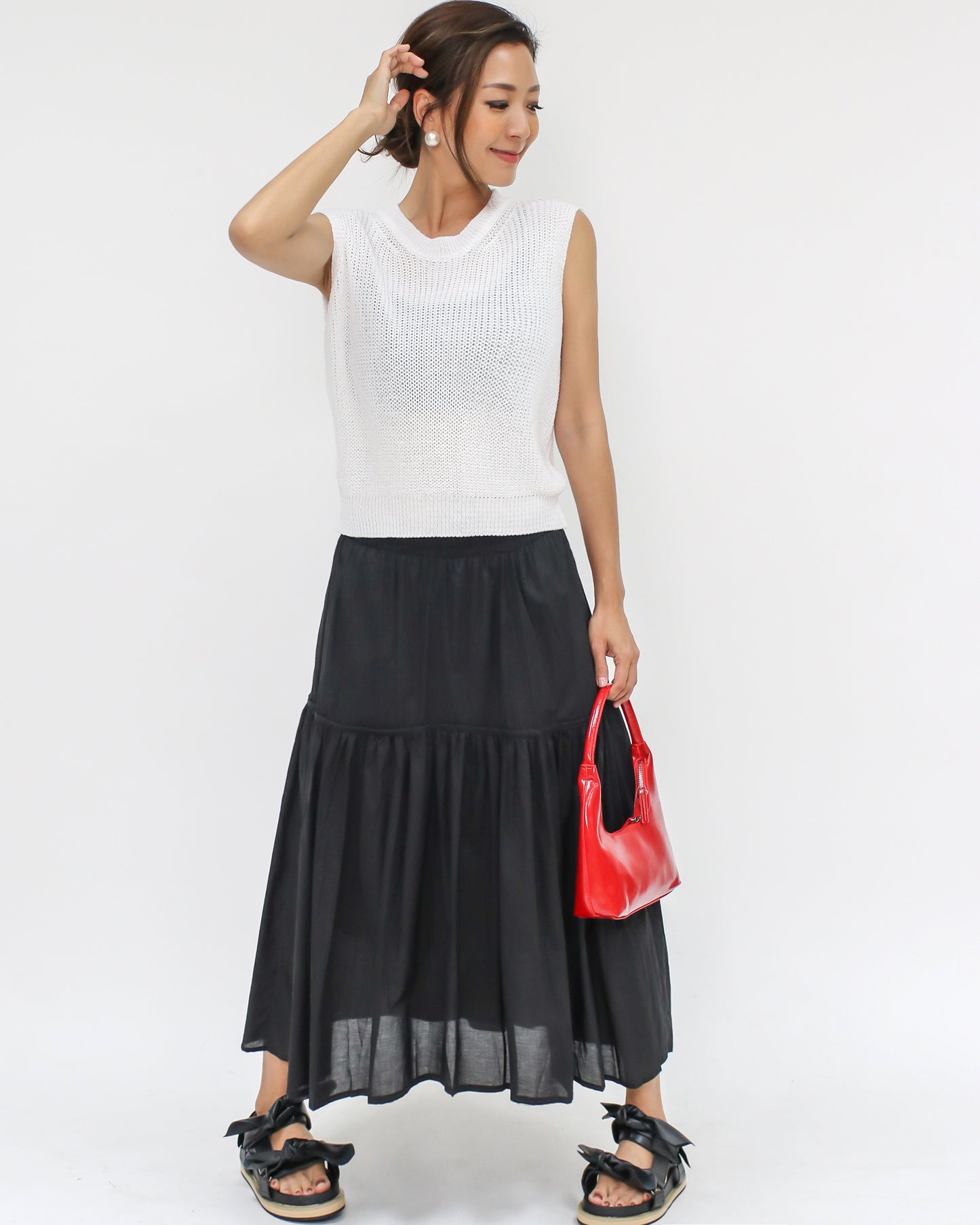 black cotton skirt