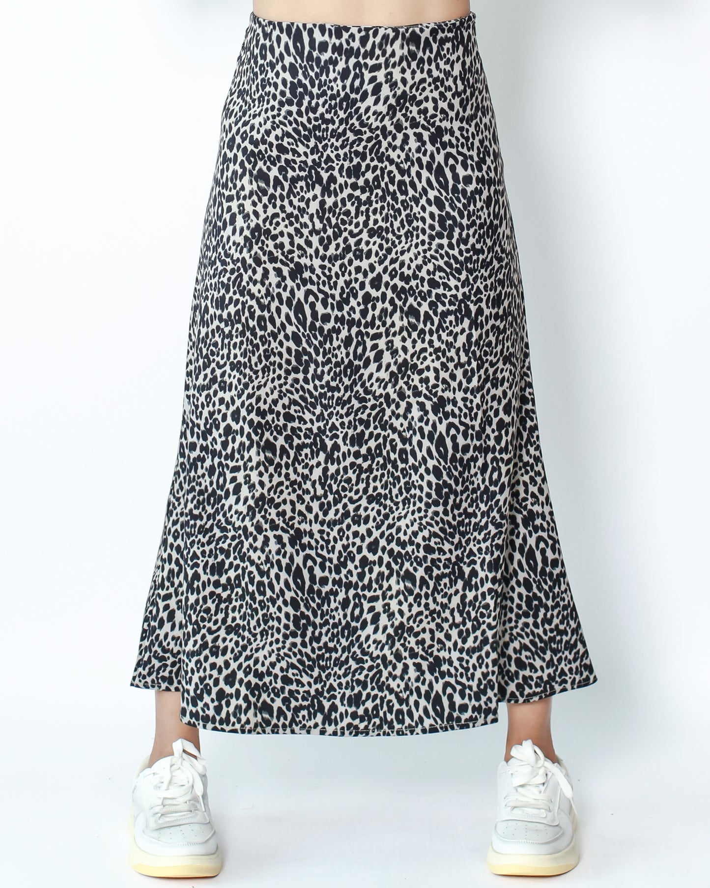 leopard slinky longline skirt *pre-order*