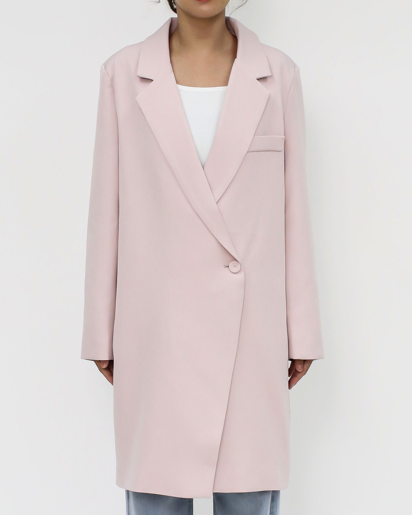 pink longline blazer *pre-order*