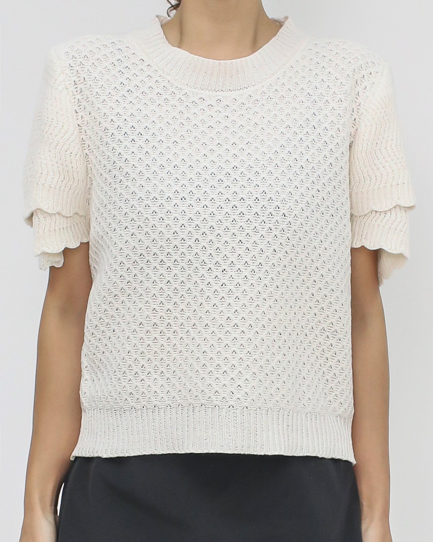 ivory knitted summer top *pre-order*