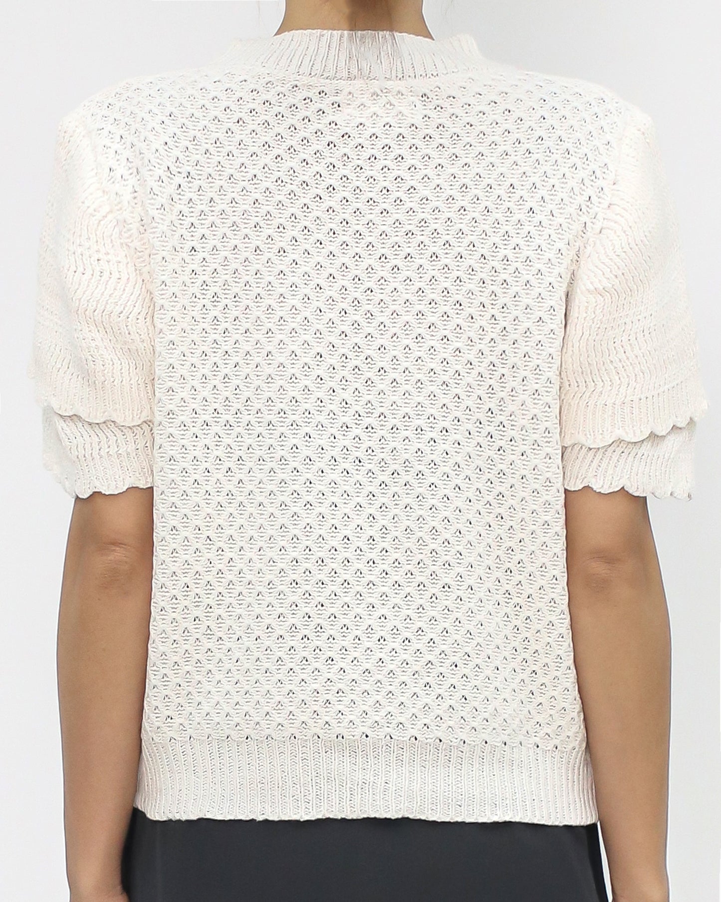 ivory knitted summer top