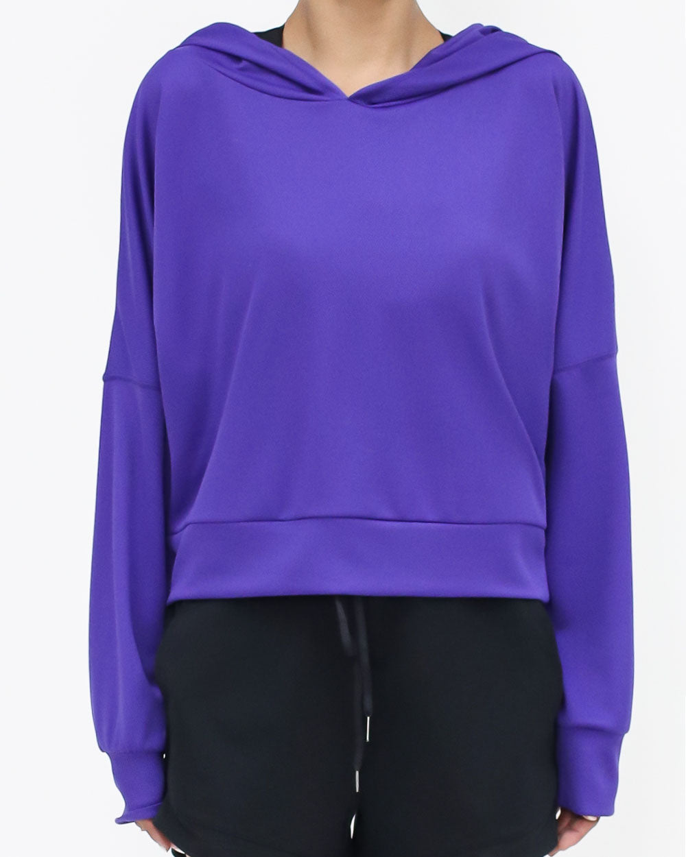 purple cutout back hoodie sports top *pre-order*