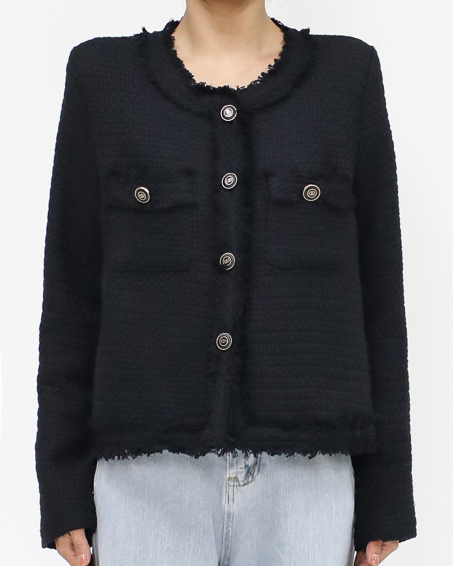black tweed jacket *pre-order*
