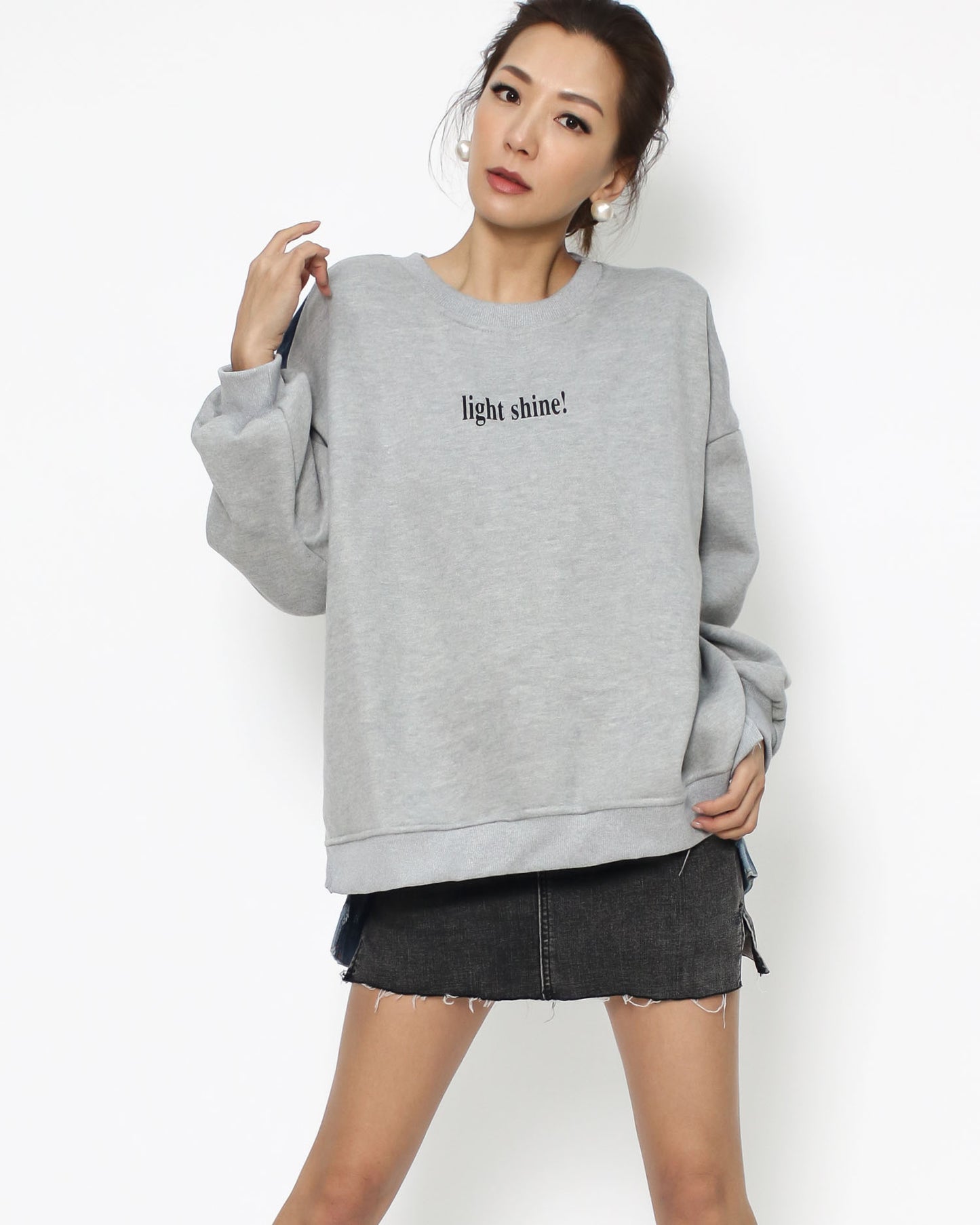 grey & denim sweatshirt *pre-order*