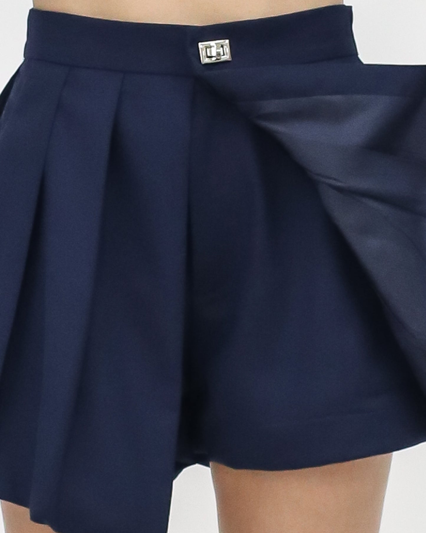 navy pleats wrap skort *pre-order*