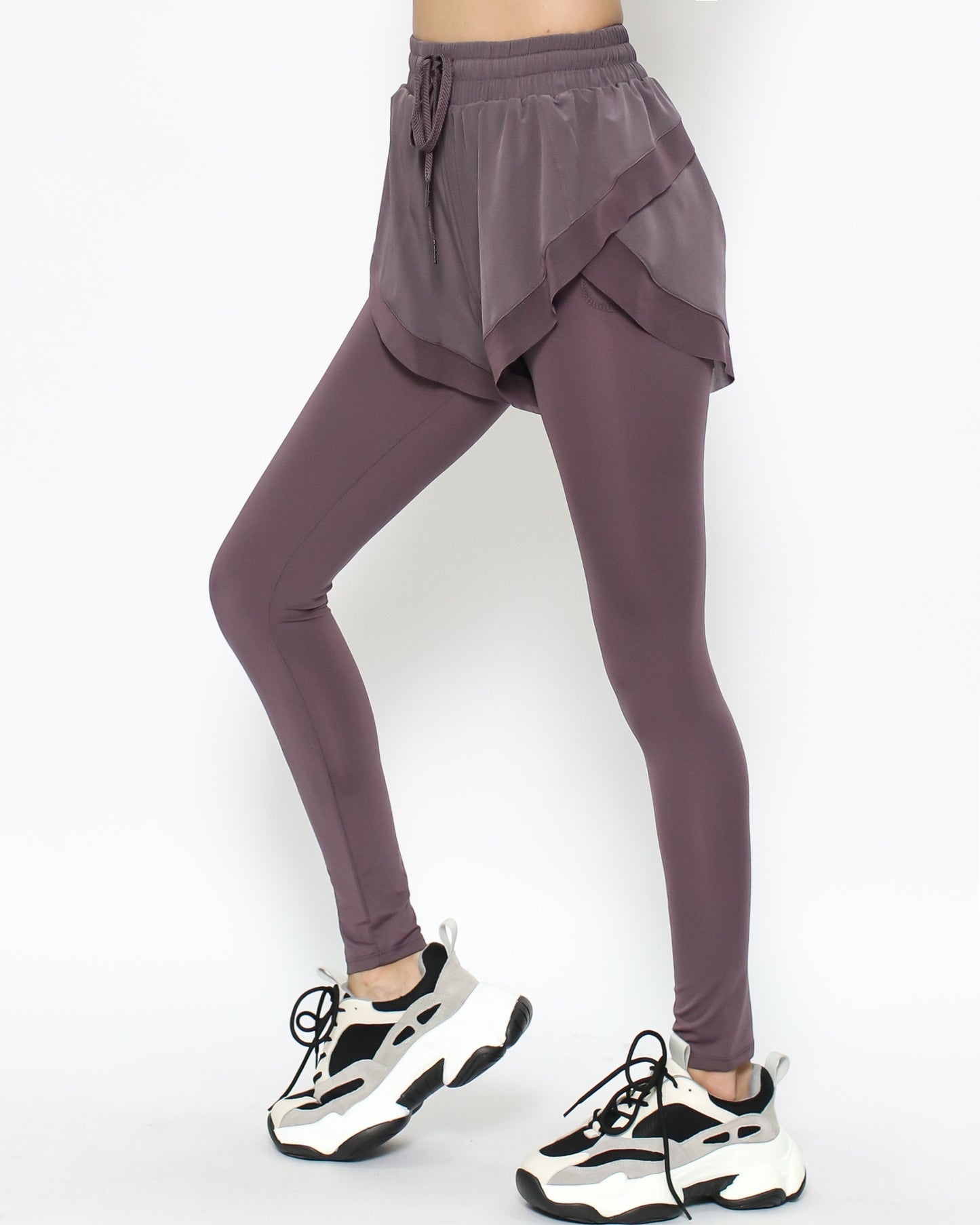 purple mesh shorts & sports long leggings *pre-order*
