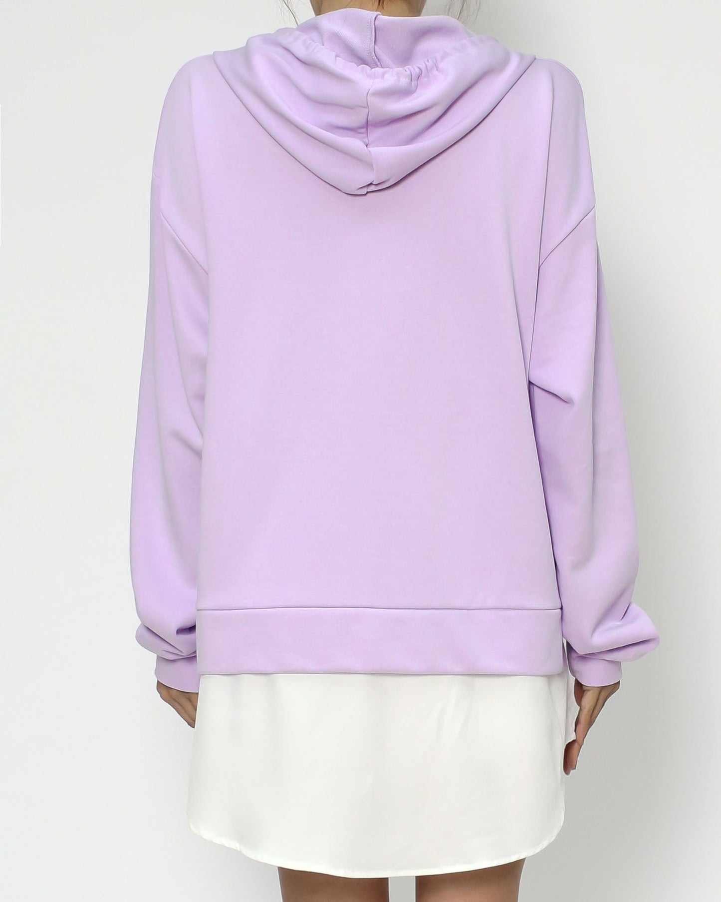 lilac & ivory layer hoodie sweatshirt *pre-order*