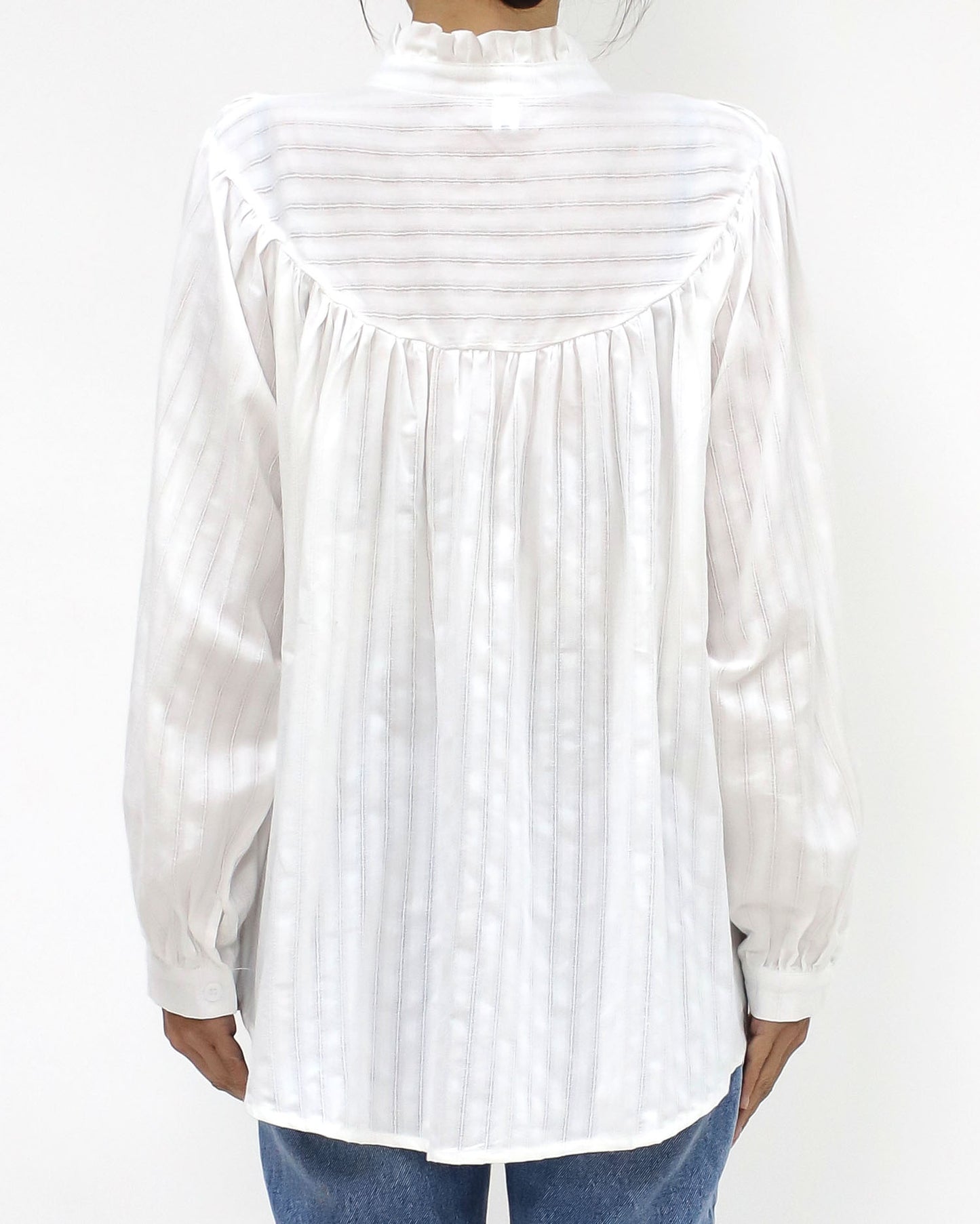 ivory pleats puff sleeves shirt *pre-order*
