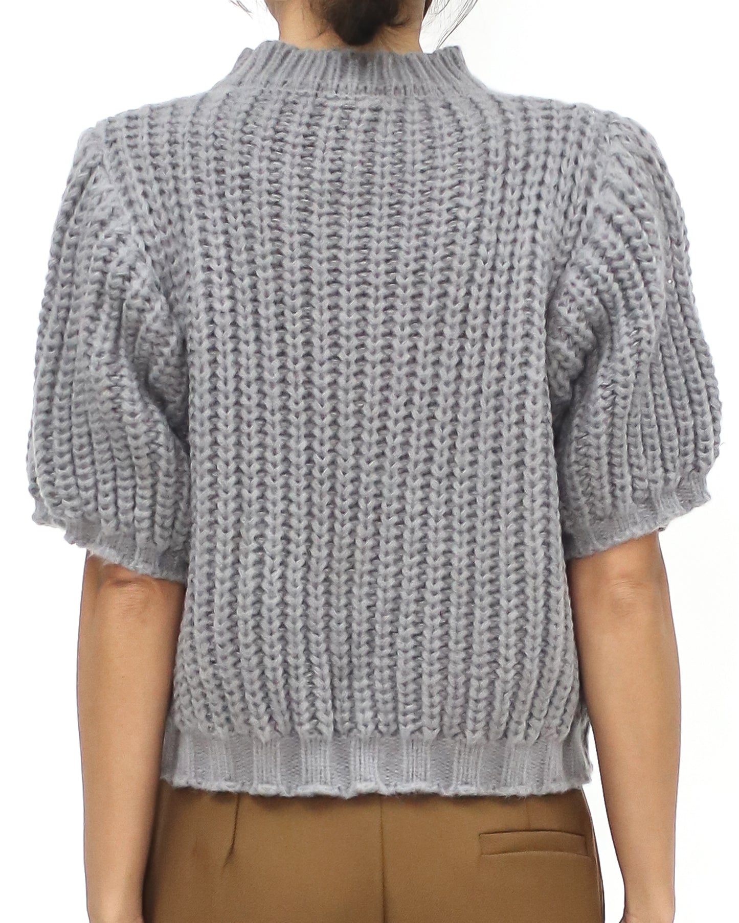 grey twsited knitted top *pre-order*