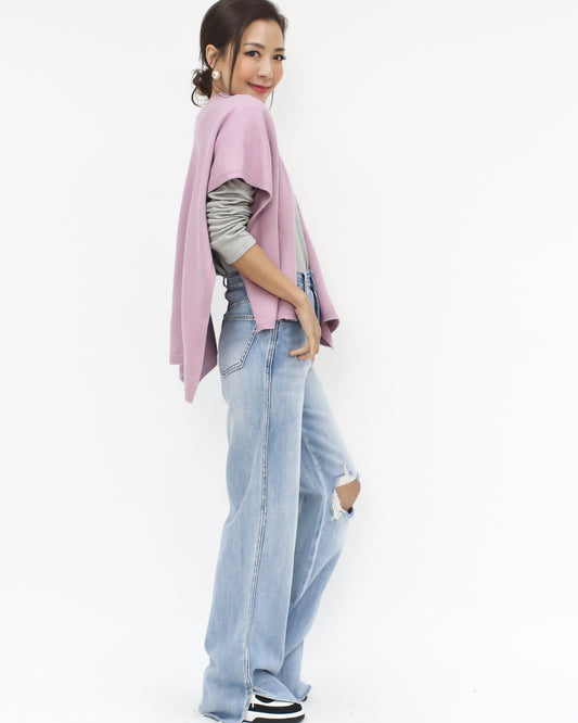 lilac sleeves knitted scarf