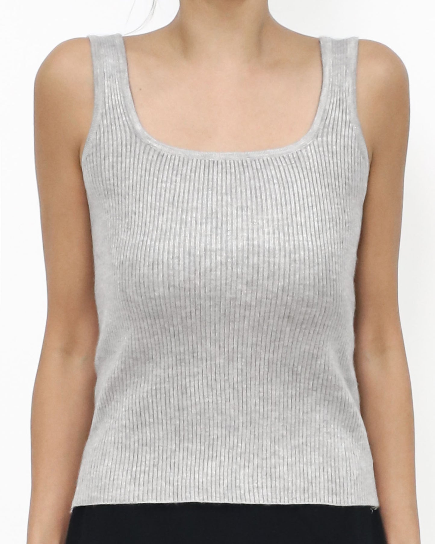 grey basic knitted vest *pre-order*