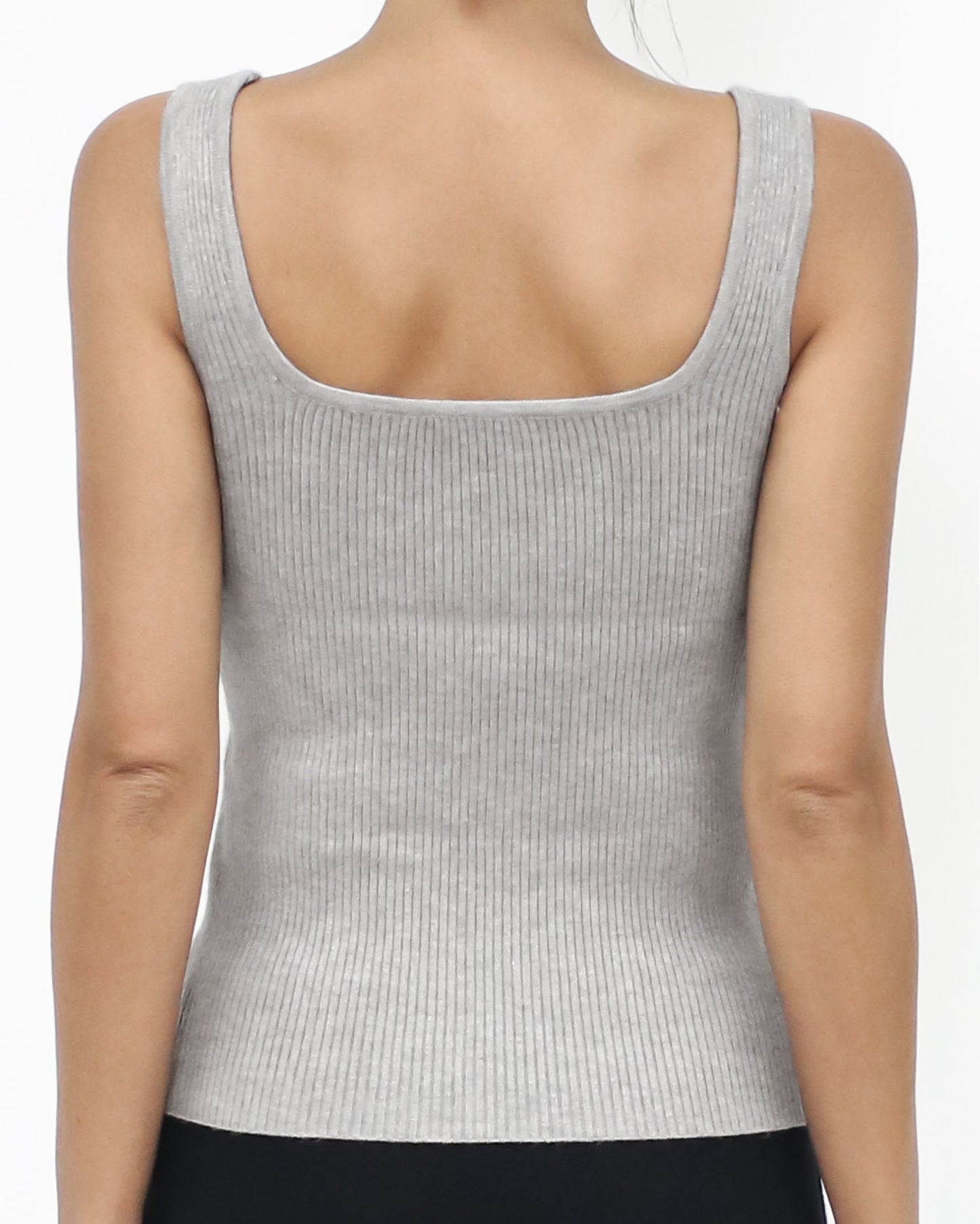 grey basic knitted vest *pre-order*