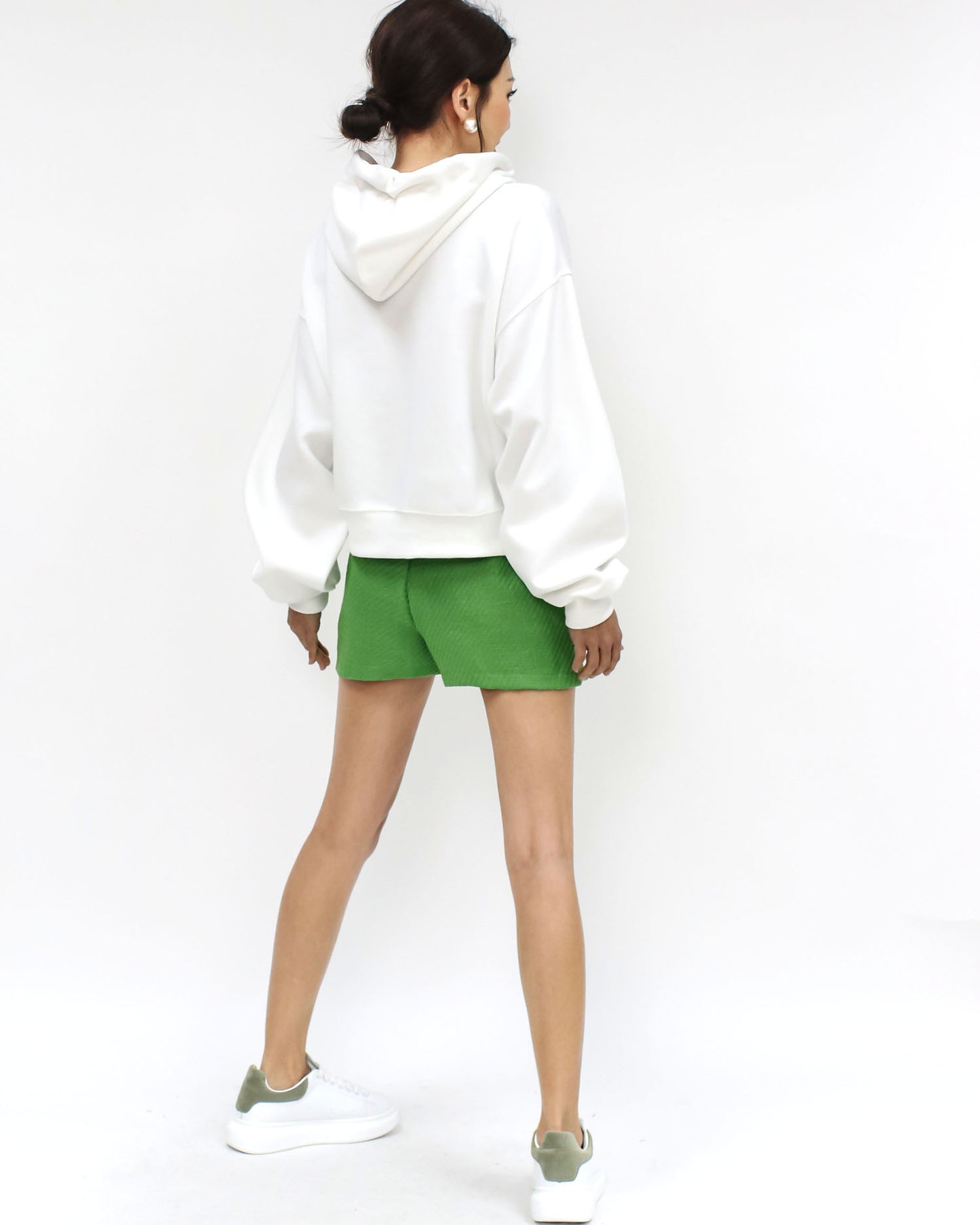 green texture shorts *pre-order