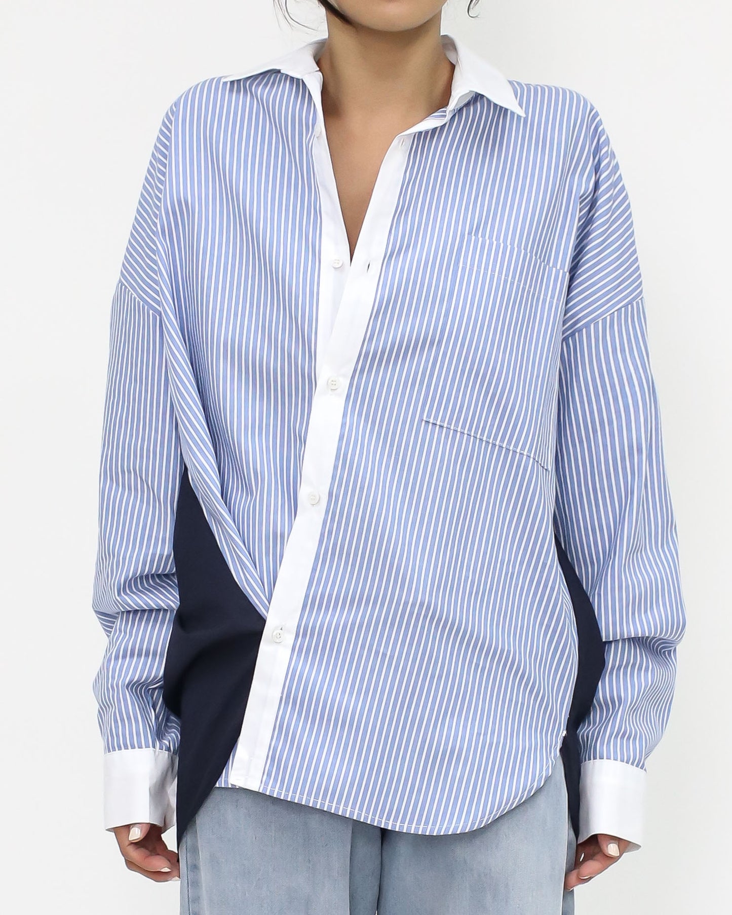 blue stripes & navy ivory shirt *pre-order*