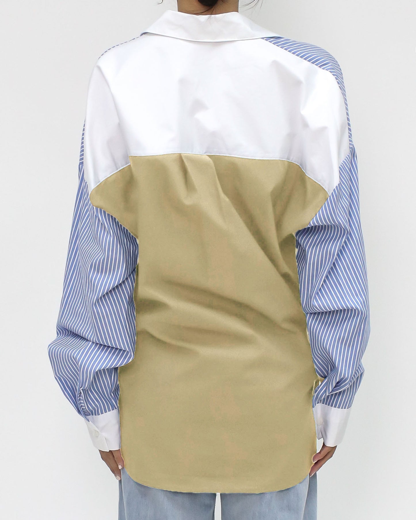 blue stripes & beige ivory shirt *pre-order*