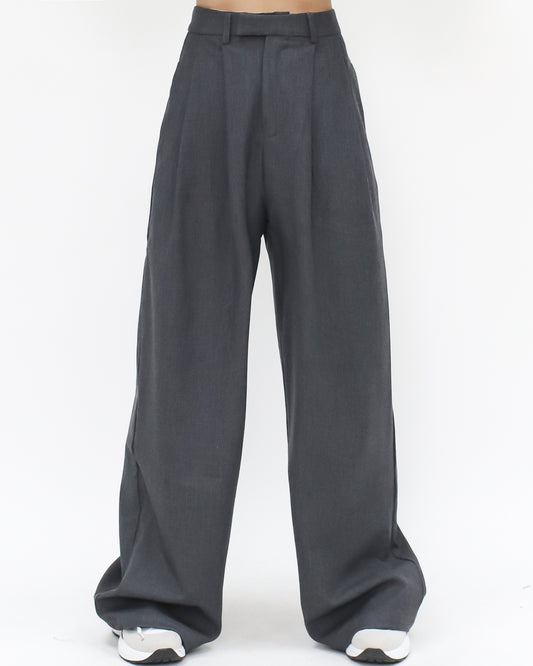 grey wide leg pants *pre-order*
