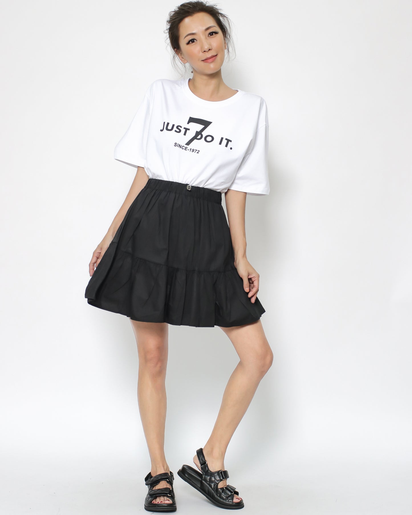 black flare shirt skort *pre-order*