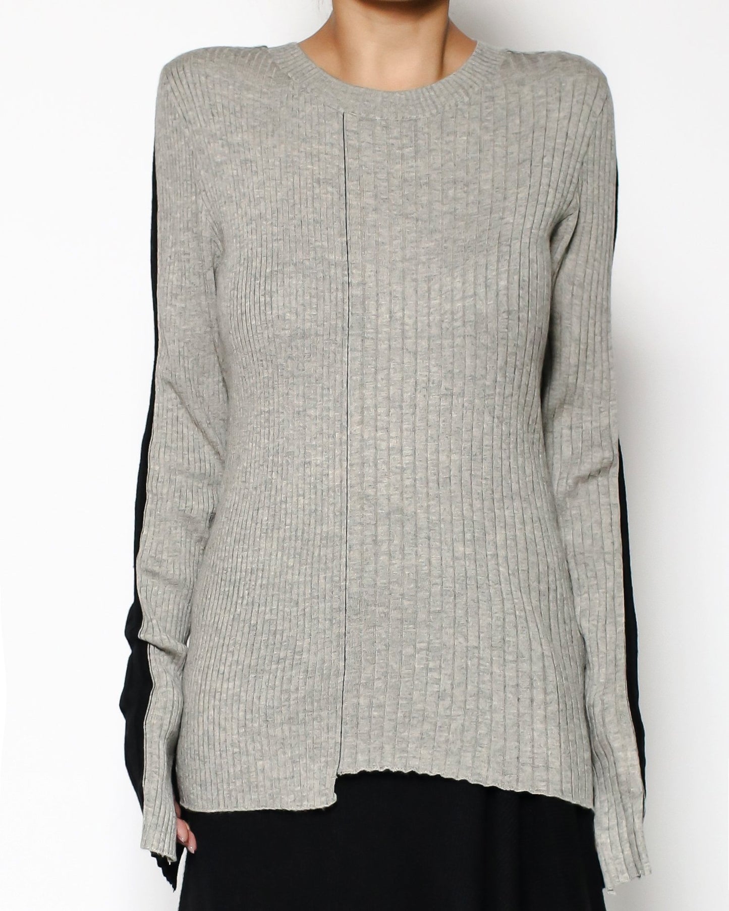 grey & black knitted top *pre-order*