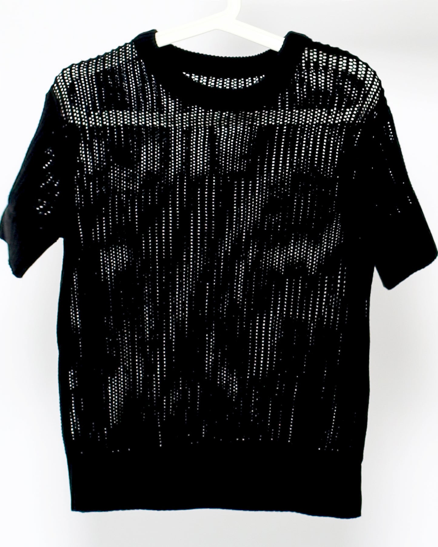 black caged knitted top *pre-order*