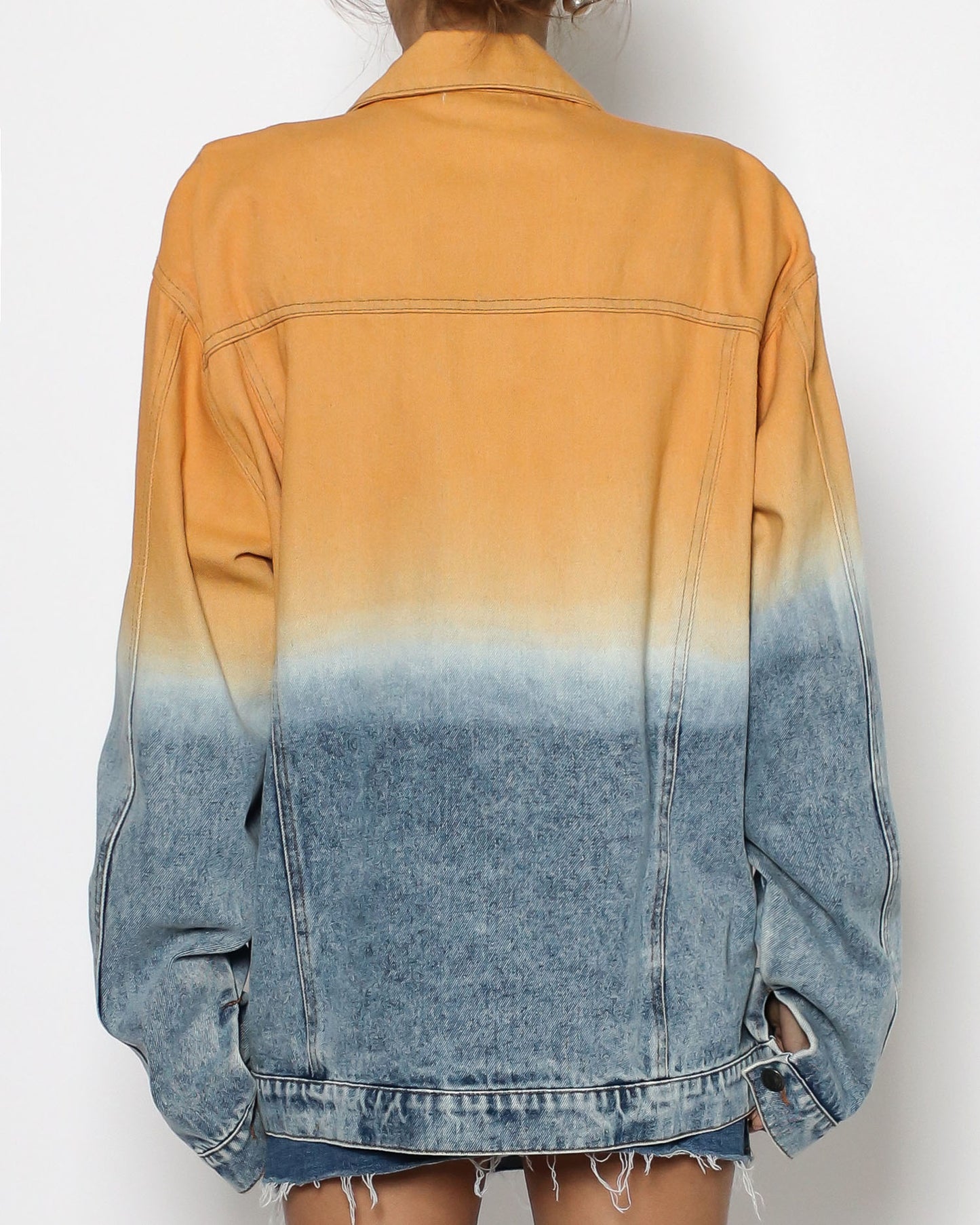 yellow & washed denim ombre jacket *pre-order*