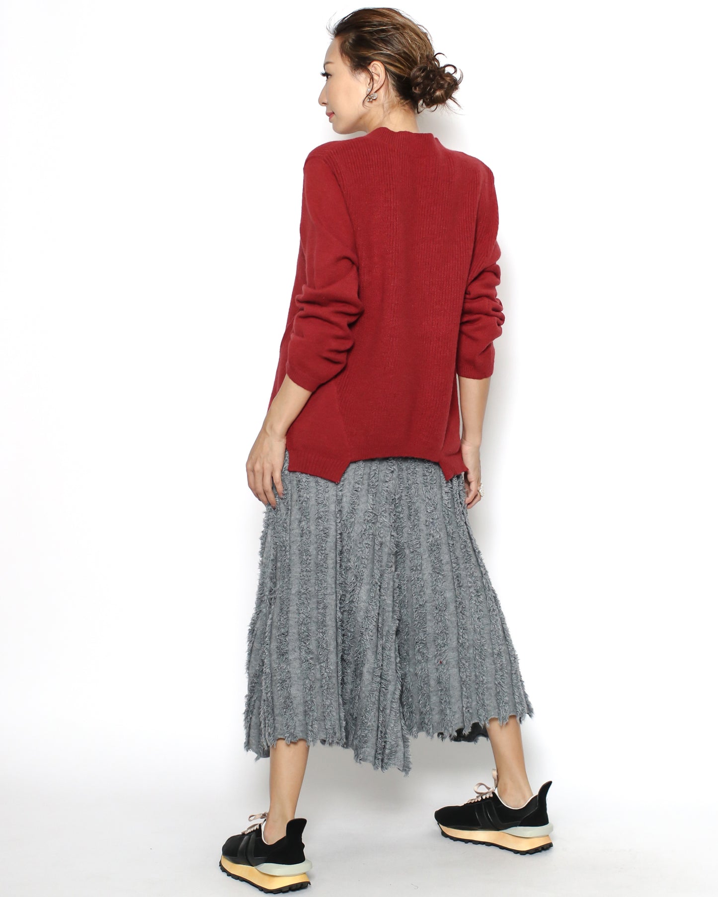 grey tassels knitted skirt *pre-order*
