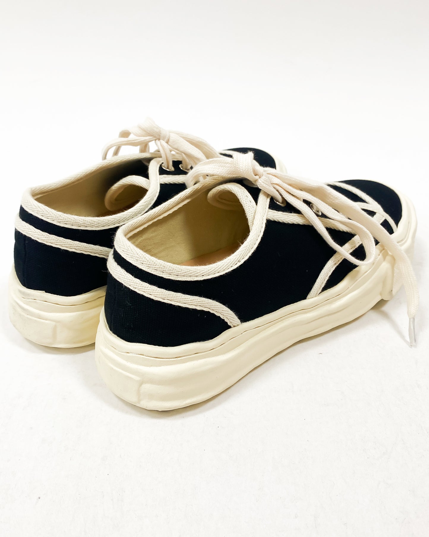 black canvas ivory rubber sneakers *pre-order*