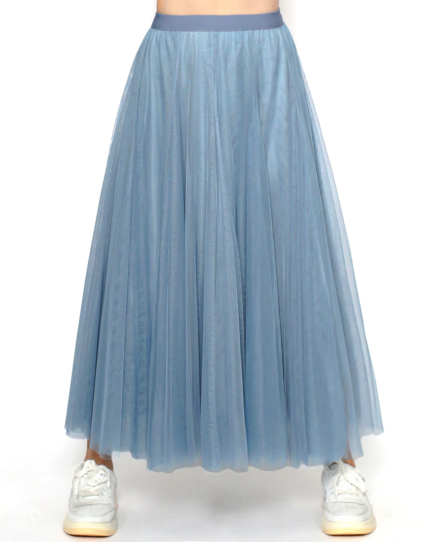blue mesh midi skirt *pre-order*